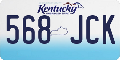 KY license plate 568JCK