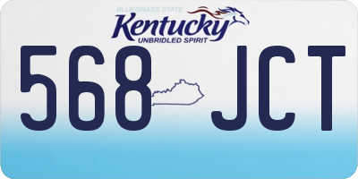 KY license plate 568JCT