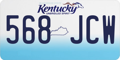 KY license plate 568JCW