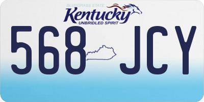KY license plate 568JCY