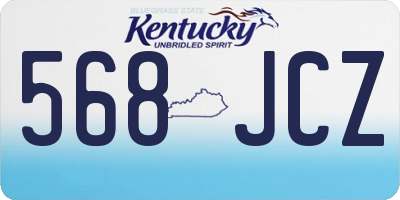 KY license plate 568JCZ
