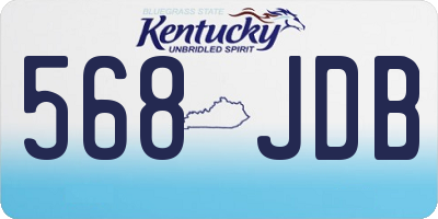 KY license plate 568JDB