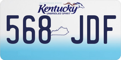 KY license plate 568JDF