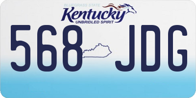 KY license plate 568JDG