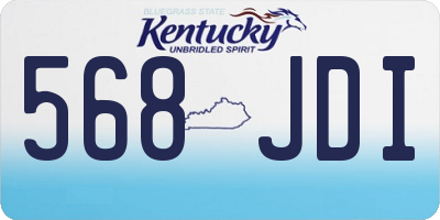 KY license plate 568JDI