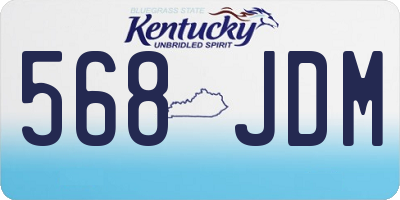 KY license plate 568JDM