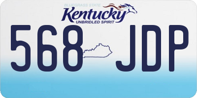 KY license plate 568JDP
