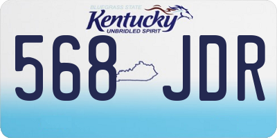 KY license plate 568JDR
