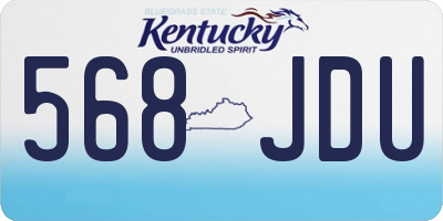 KY license plate 568JDU