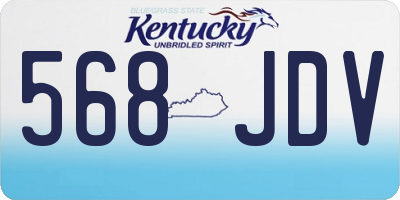 KY license plate 568JDV