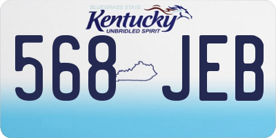KY license plate 568JEB