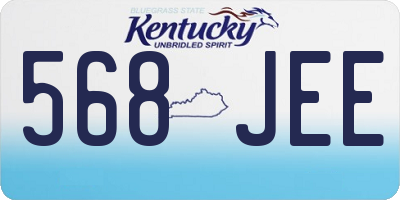 KY license plate 568JEE