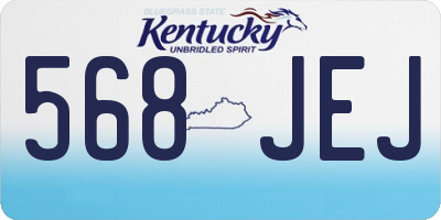 KY license plate 568JEJ
