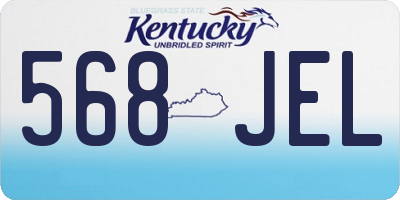 KY license plate 568JEL