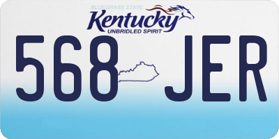 KY license plate 568JER