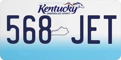 KY license plate 568JET