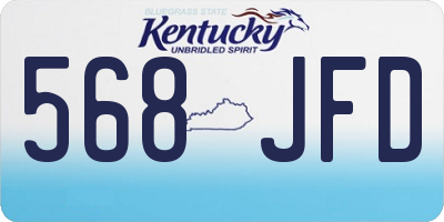 KY license plate 568JFD