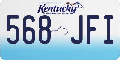KY license plate 568JFI