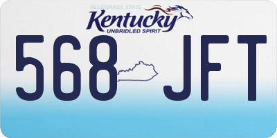 KY license plate 568JFT