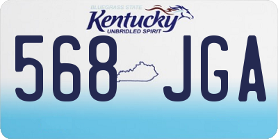 KY license plate 568JGA
