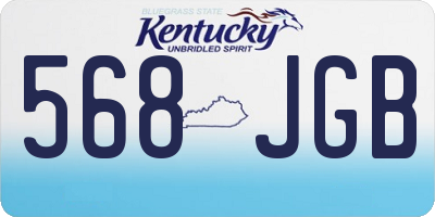 KY license plate 568JGB