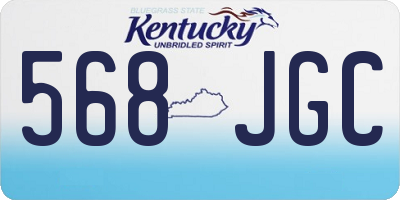 KY license plate 568JGC
