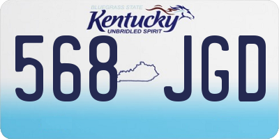 KY license plate 568JGD
