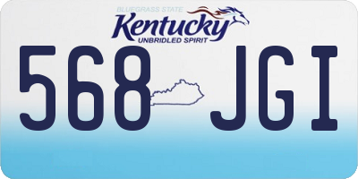 KY license plate 568JGI