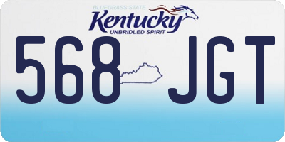 KY license plate 568JGT