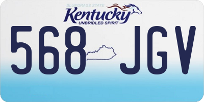 KY license plate 568JGV