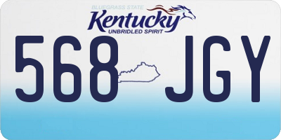 KY license plate 568JGY