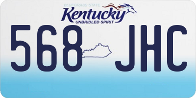 KY license plate 568JHC