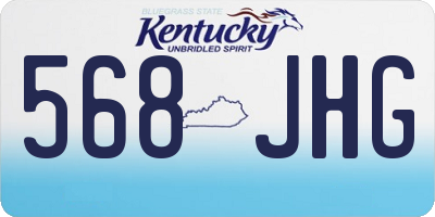 KY license plate 568JHG