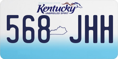 KY license plate 568JHH
