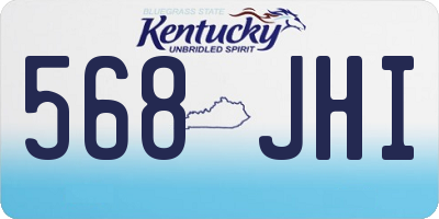 KY license plate 568JHI