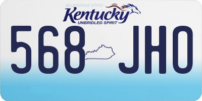 KY license plate 568JHO