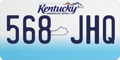 KY license plate 568JHQ