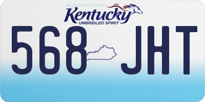 KY license plate 568JHT