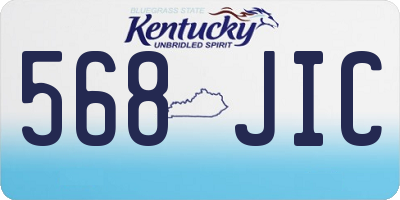 KY license plate 568JIC