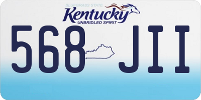 KY license plate 568JII