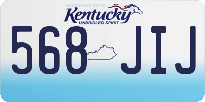 KY license plate 568JIJ