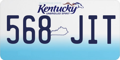 KY license plate 568JIT