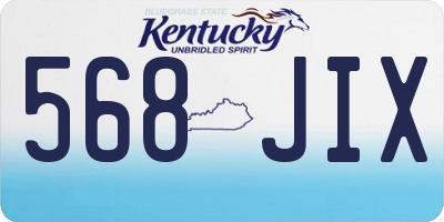 KY license plate 568JIX