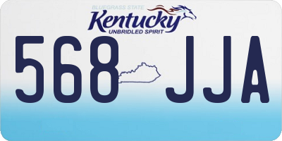 KY license plate 568JJA
