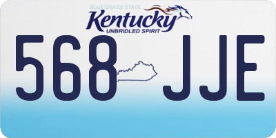 KY license plate 568JJE