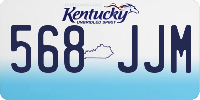 KY license plate 568JJM