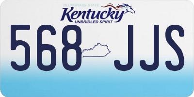 KY license plate 568JJS