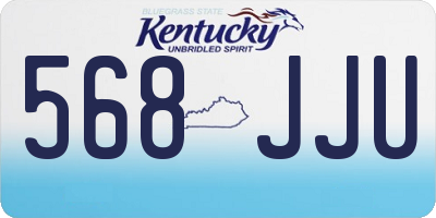 KY license plate 568JJU