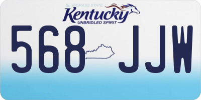 KY license plate 568JJW
