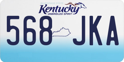 KY license plate 568JKA